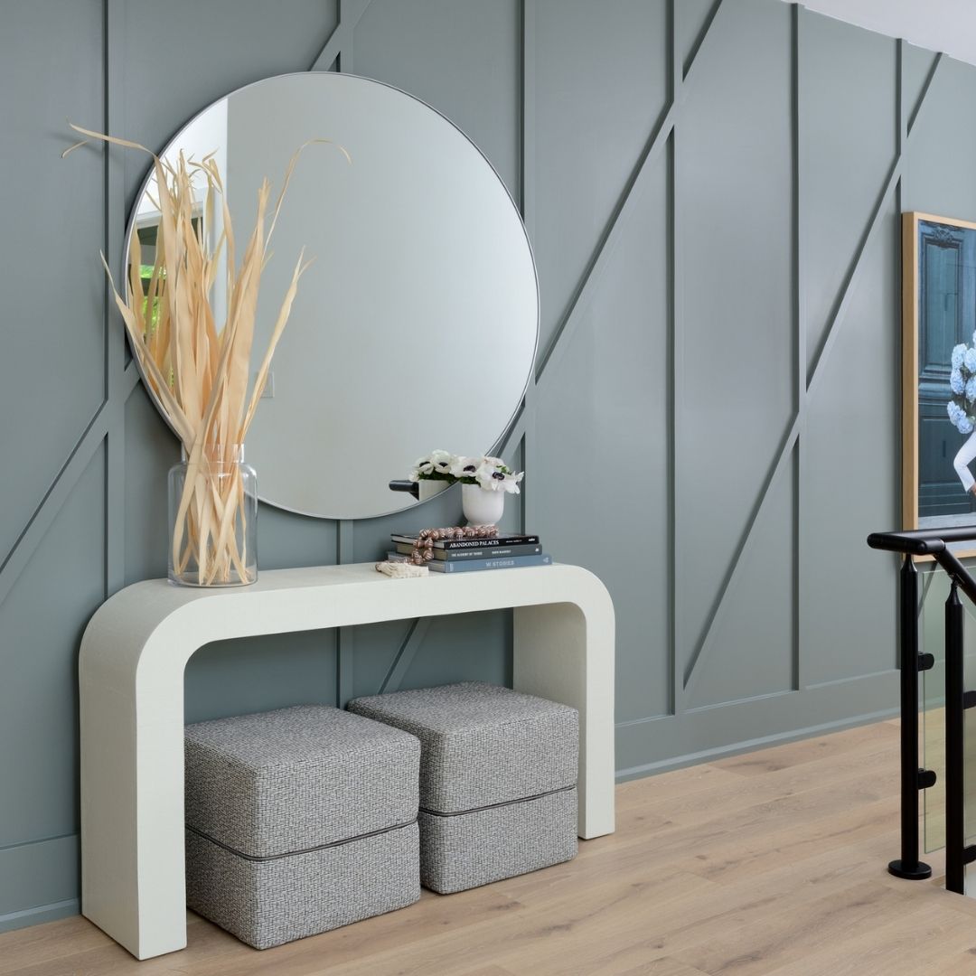 modern entryway table Design by MICHELLE BERWICK Photography by LARRY ARNAL